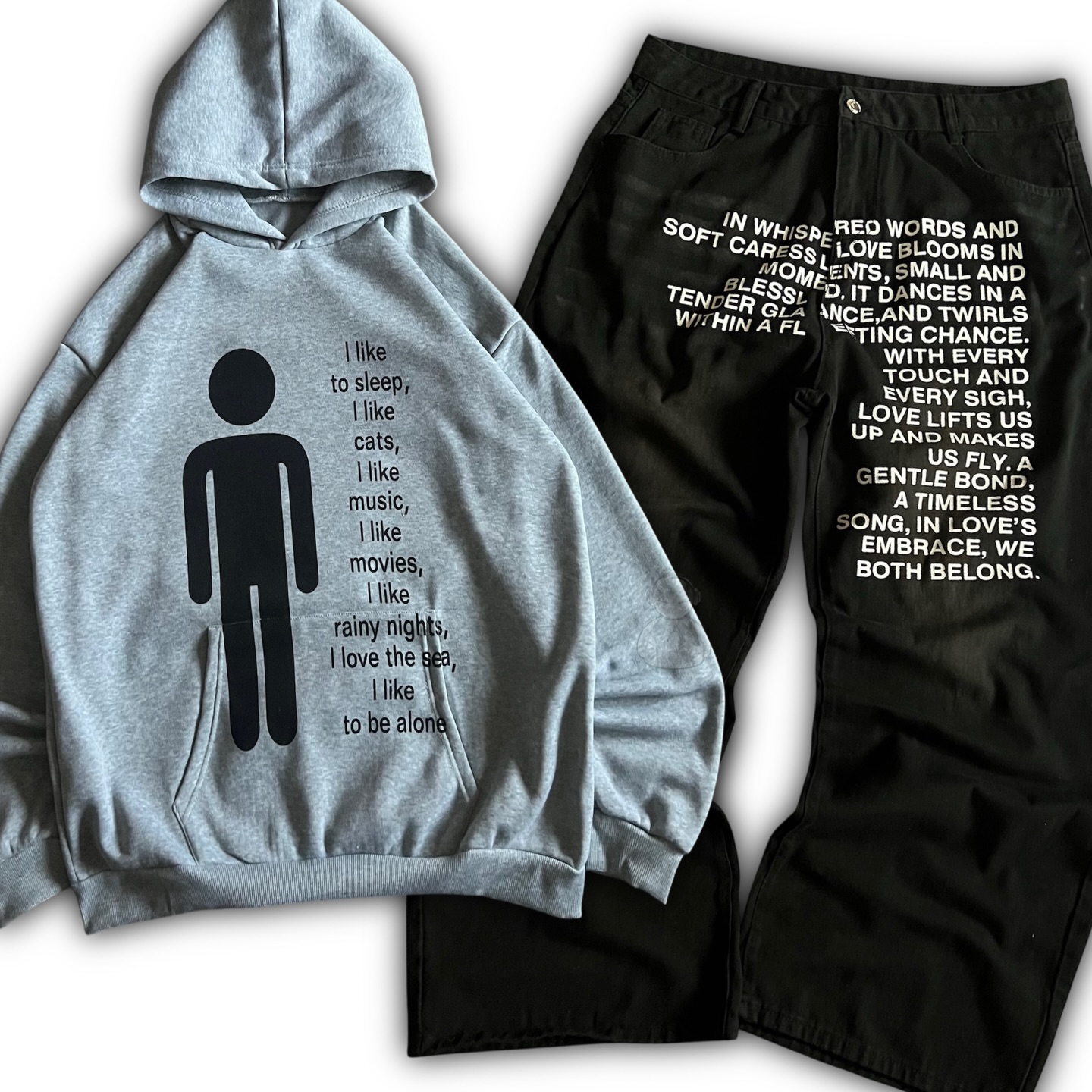 Men'S Fashion Y2K - American Pattern Letter Jeans Y2K Men