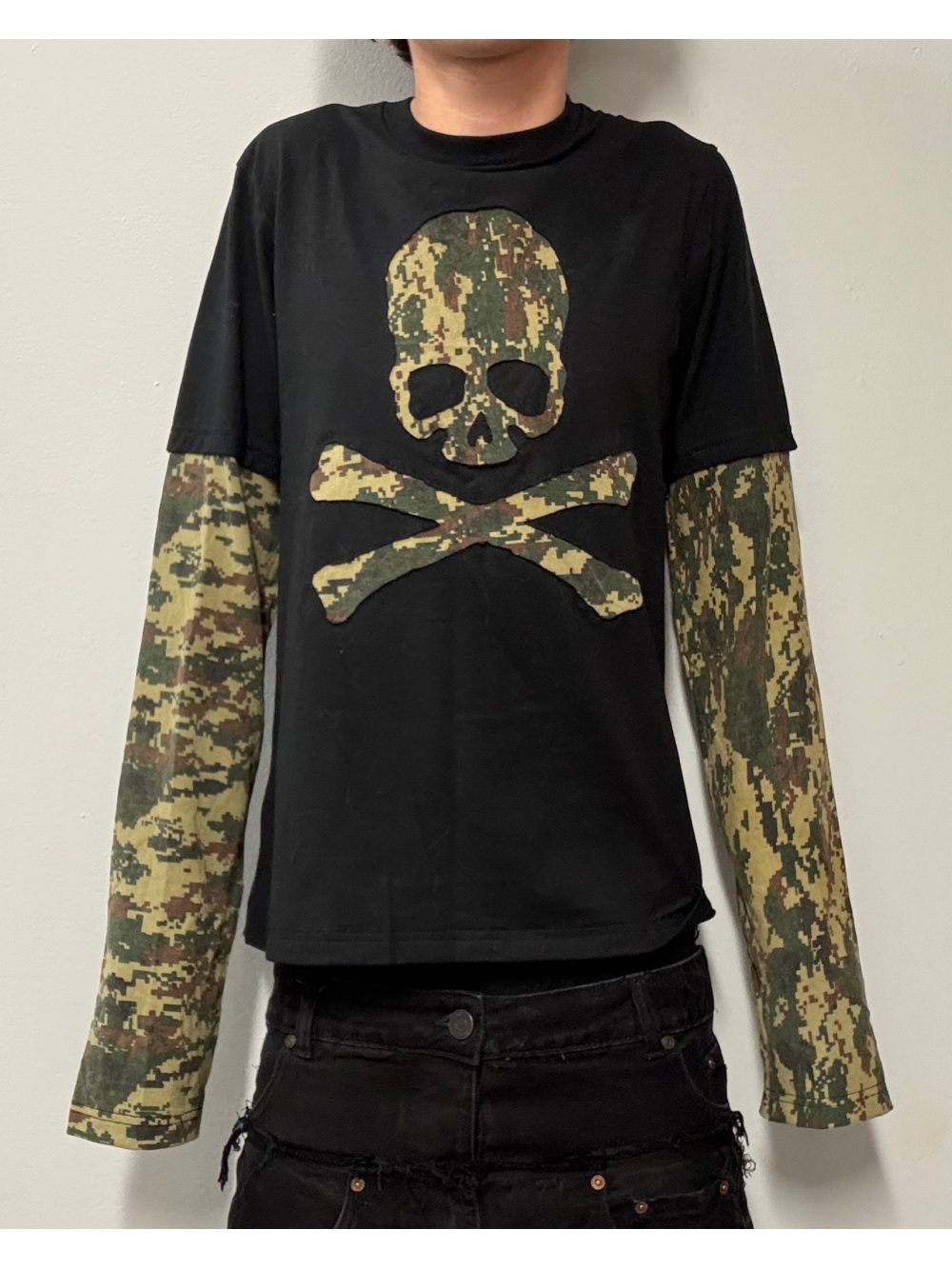 Men'S Tops Fashion - 2026 new American retro camouflage skeleton