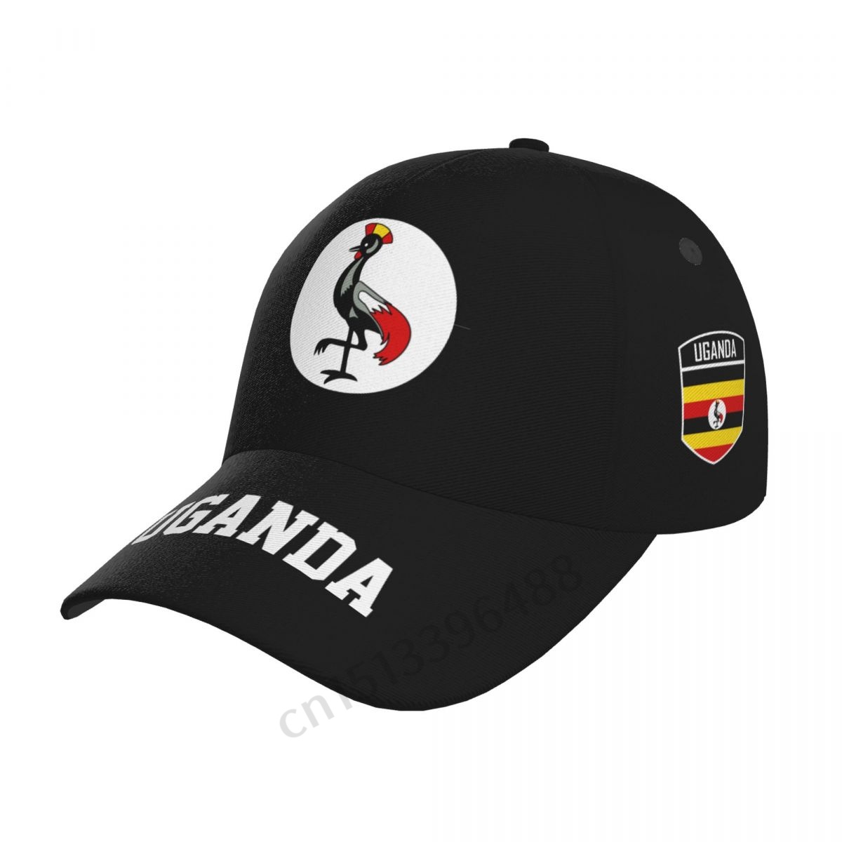 Men Fashion Uganda - 2025 Uganda Flag 3D Soccer Hats