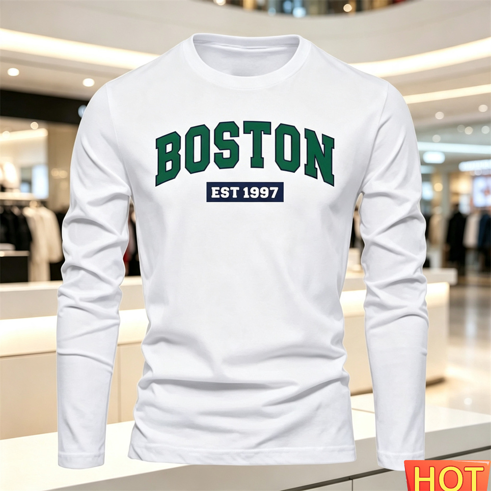 Men'S Tops Fashion - Autumn Summer Men's long sleeved T-shirt