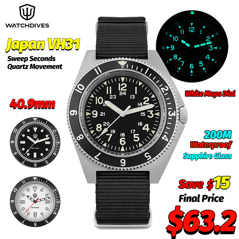 Men'S Fashion Jewelry - Watchdives WD1972 Quartz Watch Sapphire Luminous
