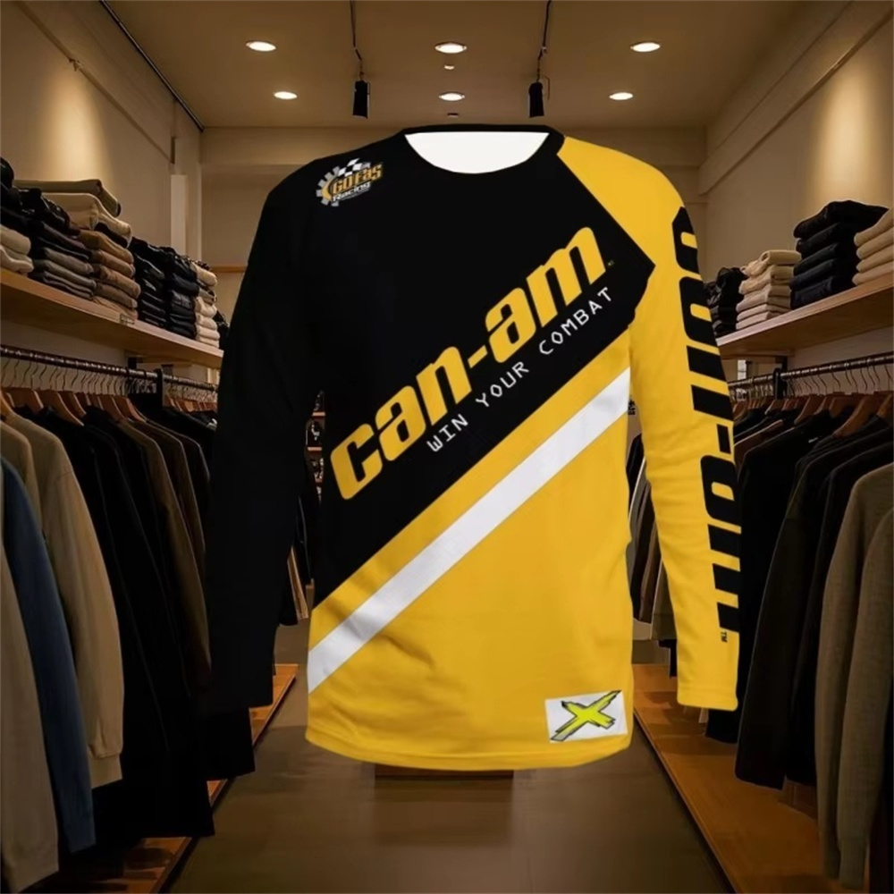 Men'S Tops Fashion - Motorcycle Racing Long Sleeve Round Neck