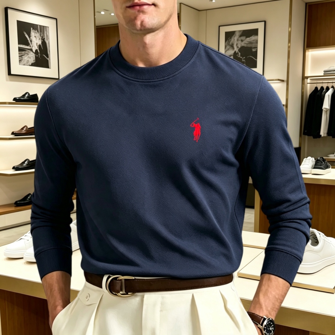 Men'S Tops Fashion - Soft cotton high-end brand men's long
