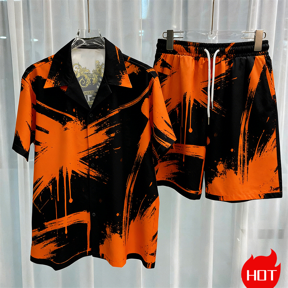 Digital printed men's set fash - đánh giá và giá Men'S Fashion Y2K