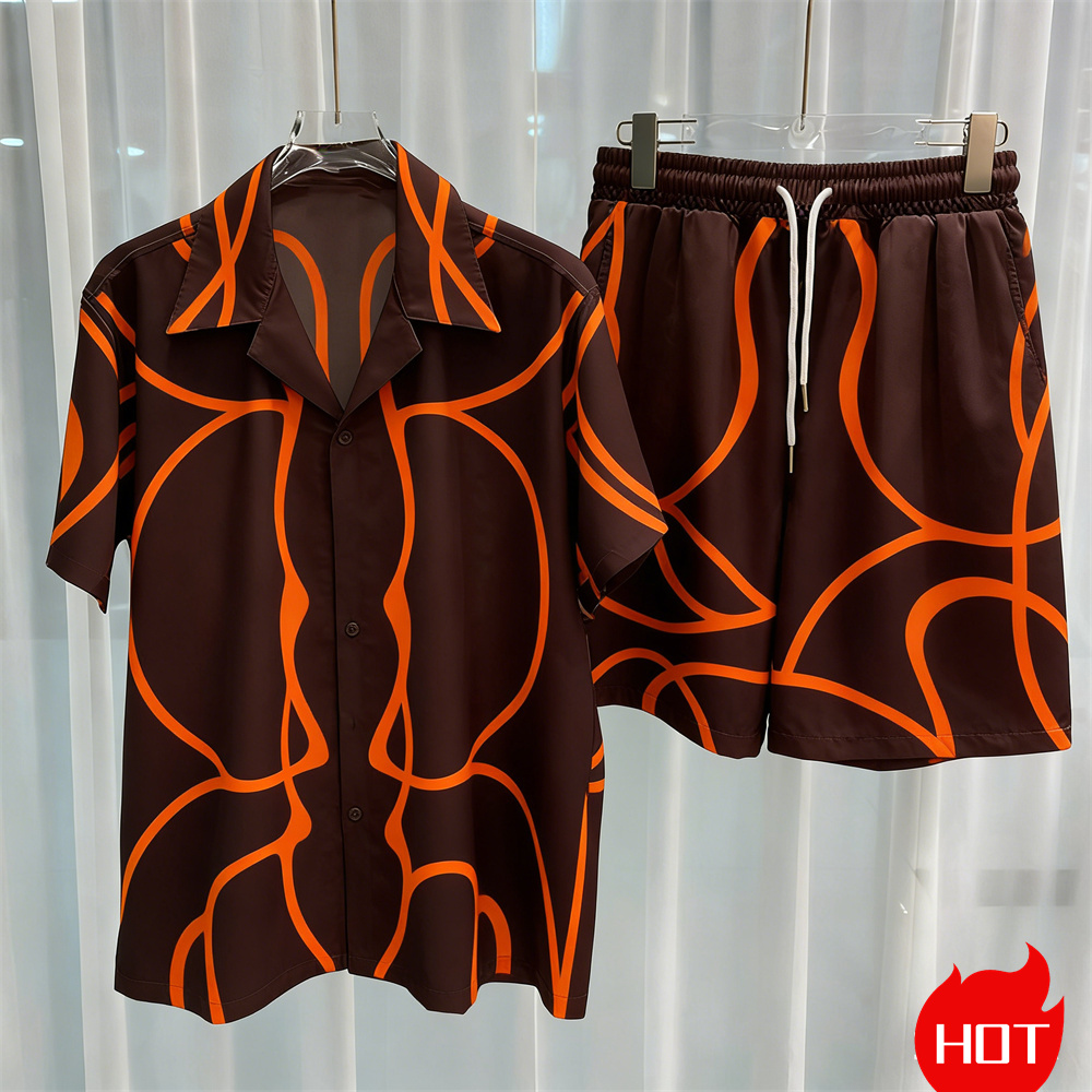 Digital printed men's set fash - đánh giá và giá Men'S Fashion Y2K