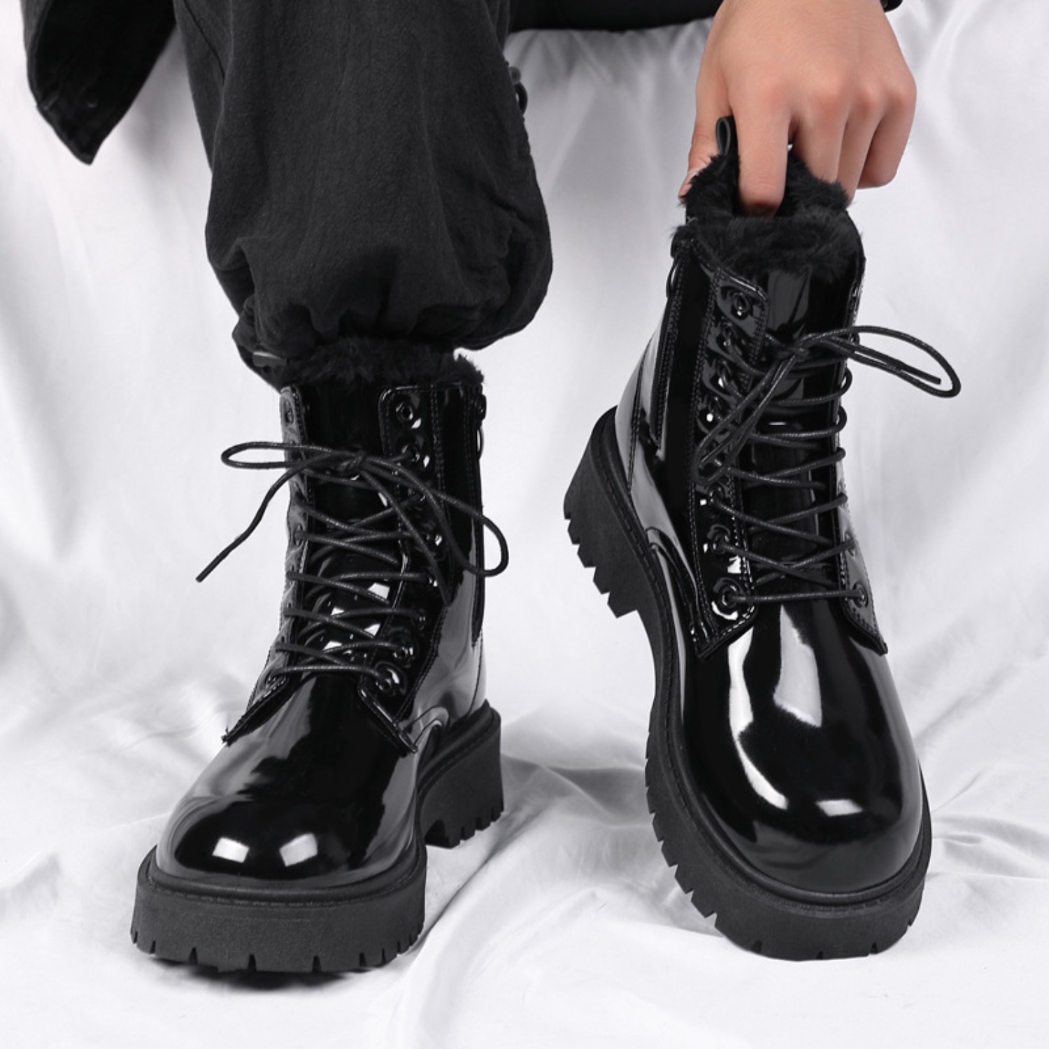Men's warm plush high-top boot - đánh giá và giá Men'S Fashion Plus