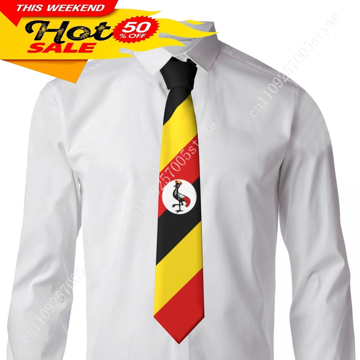 Uganda Flag Tie Emblem Necktie - đánh giá và giá Men Fashion Uganda
