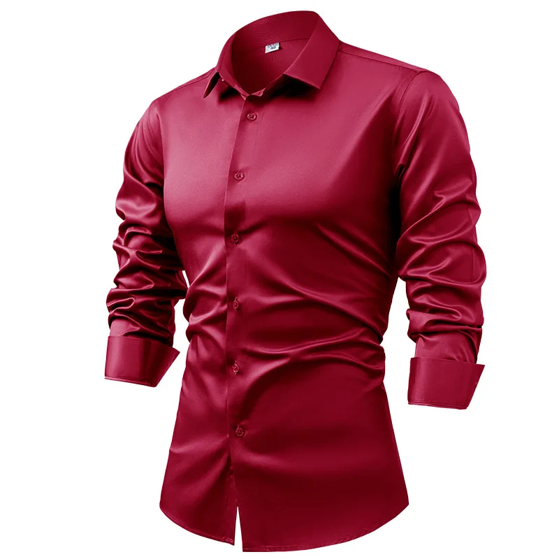 2025 Spring Autumn Royal Blue  - đánh giá và giá Dress Shirt Non-Iron