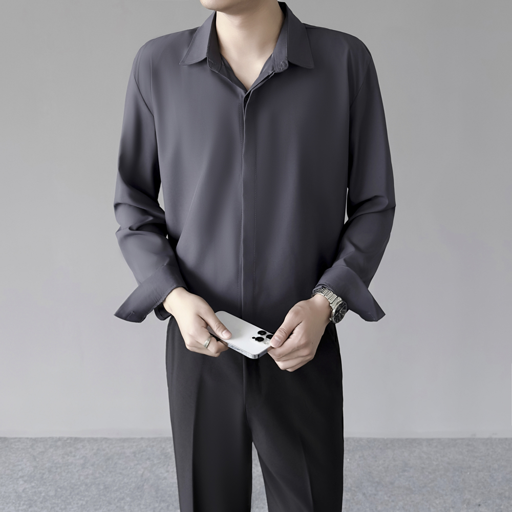 Spring Summer Thin Men's Cool  - đánh giá và giá Dress Shirt Non-Iron