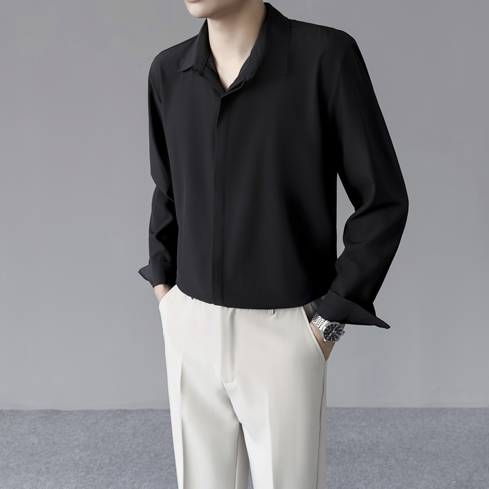 Spring Summer Thin Men's Cool  - đánh giá và giá Dress Shirt Non-Iron