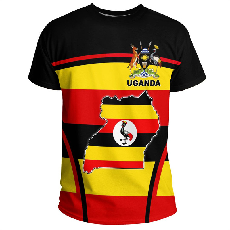 Fashion 3D Printed Uganda T Sh - đánh giá và giá Men Fashion Uganda