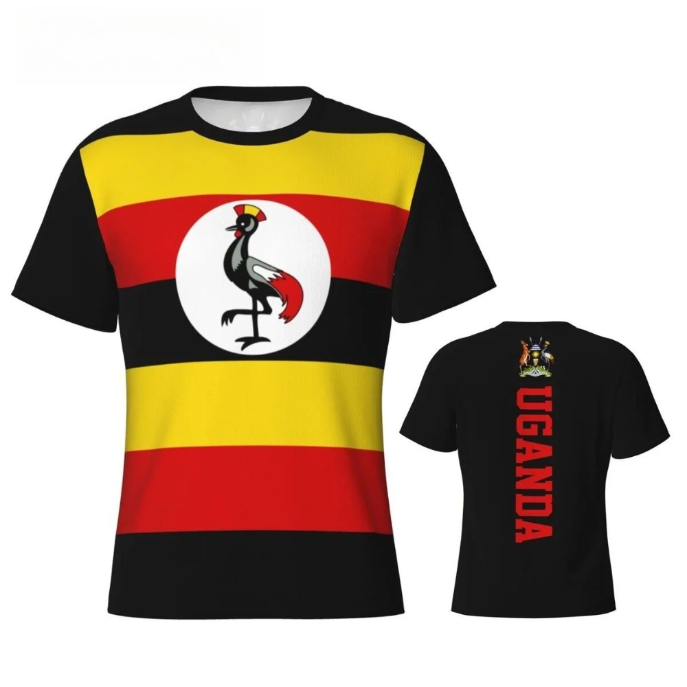 Uganda Flag Crane Emblem Print - đánh giá và giá Men Fashion Uganda